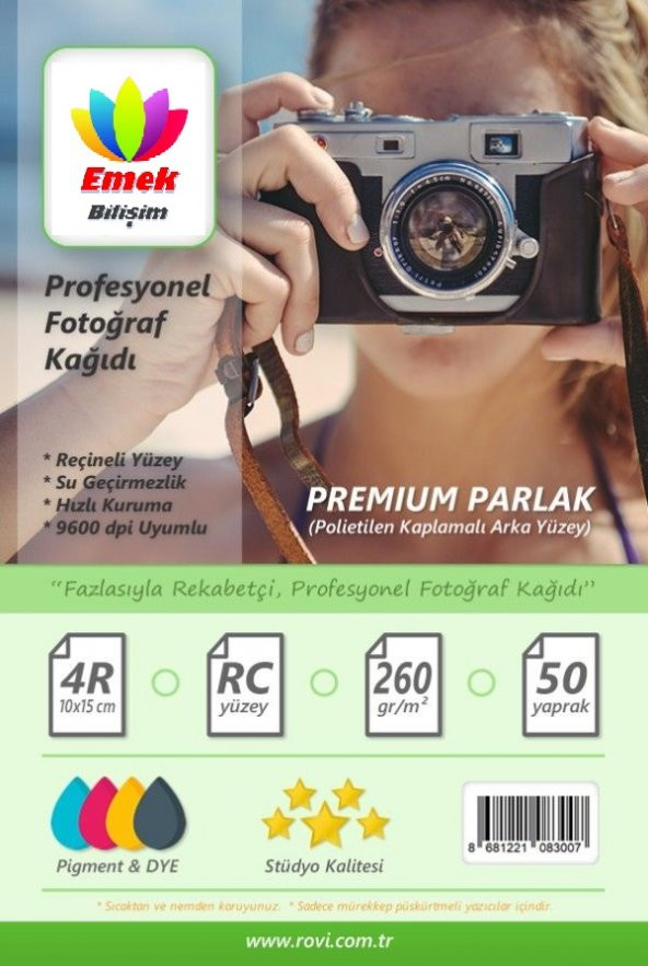 Epson L3250 L3150 Fotoğraf Kağıdı Premium Parlak 260 gr 10x15 50 Yaprak ürün görseli 1