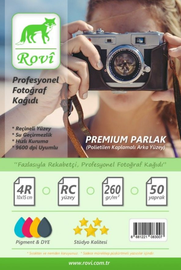 Canon Epson Hp için Rapunzel Parlak Fotoğraf Kağıdı 260gsm 50yp 10x15