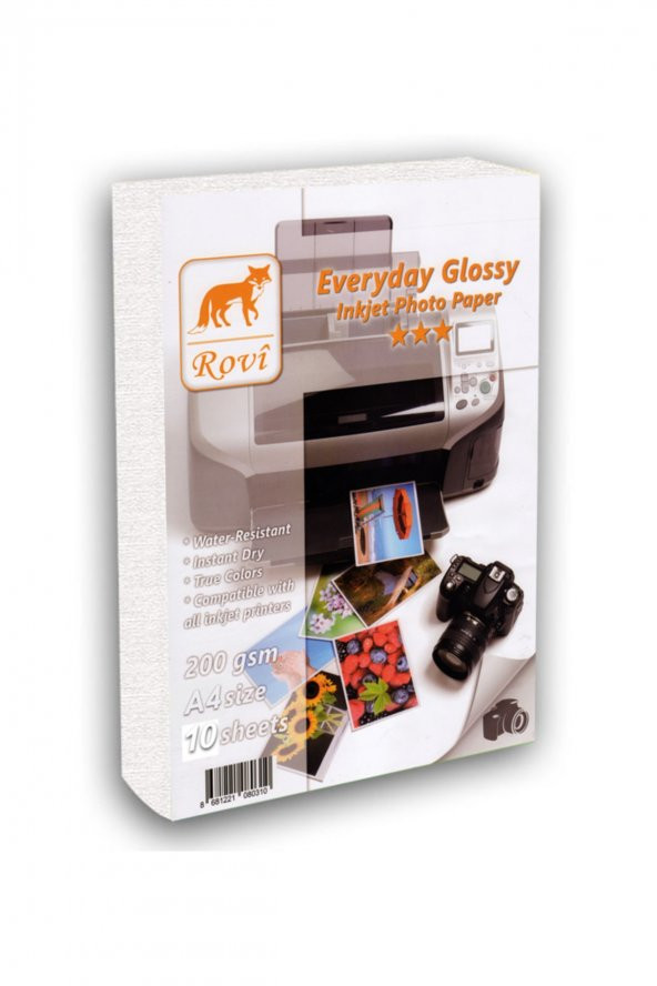 Epson Yazıcılar Için Uyumlu A4 Fotoğraf Kağıdı (parlak) - (10 Yaprak) - (200 Gr Everyday)