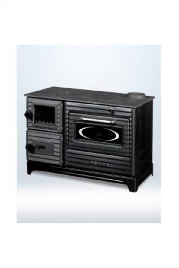Fırınlı Şömine Soba Camlı Döküm Kuzine Soba Odun Sobası Kömür Sobası - 3