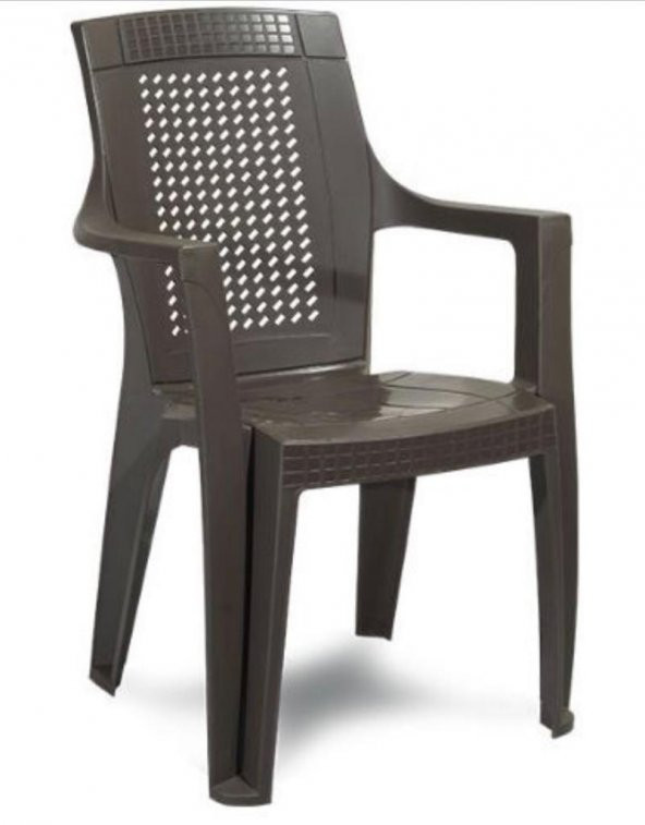 Gardelia 4 Adet Elegance Rattan Efektli Plastik Sandalye + 70x120 Plastik Masa Balkon Bahçe Sandalyesi - 3