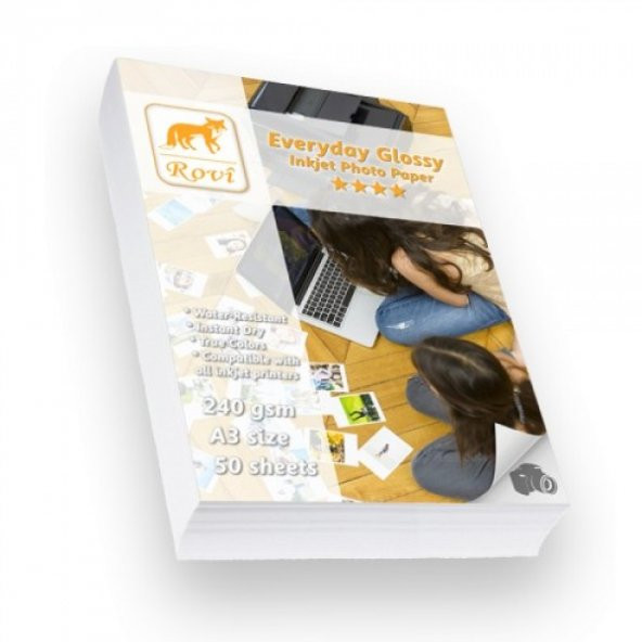Rovi Everyday Parlak Fotoğraf Kağıdı 230gsm 50yp A3 - 2