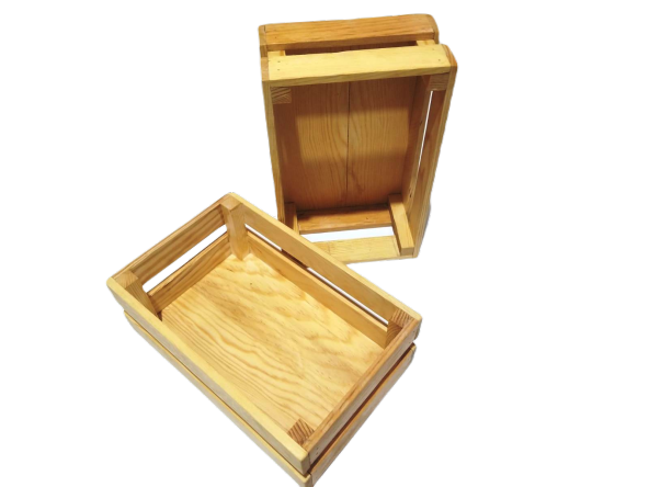 Dekoratif Ahşap Kasa Sandık Çok Amaçlı Kasa Kitaplık 27x17x9 - 2