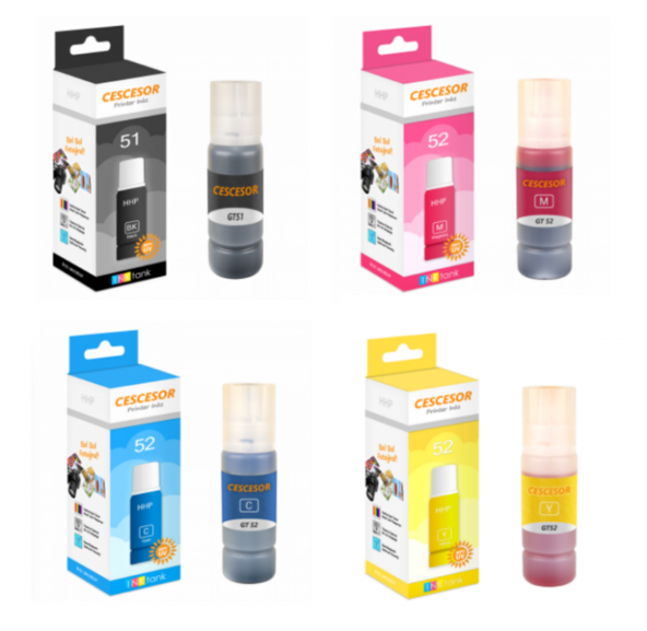 HP GT51XL GT52 Mürekkep SETİ CESCESOR ürün görseli 1