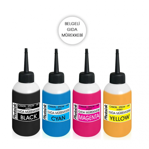 Canon / Hp Uyumlu Gıda Mürekkebi -Yaş Pasta Yazıcı Boyası - Resim 2