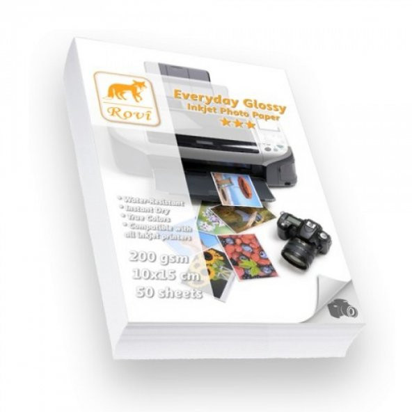 Rovi Everyday Parlak Fotoğraf Kağıdı - 200Gsm - 50Yp - 10X15 - 2