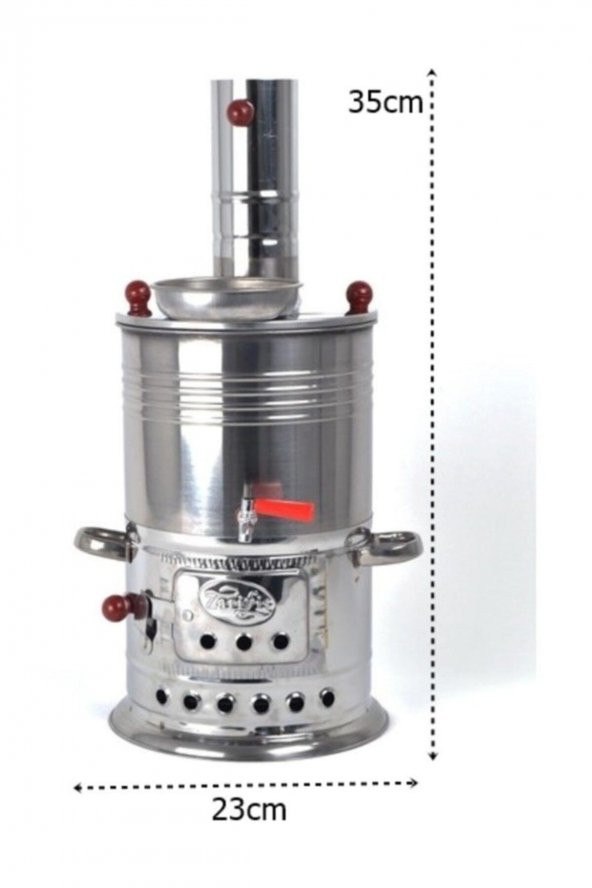 Zarif Iş Tek Musluklu 3,5 Litre Odunlu Semaver - 2
