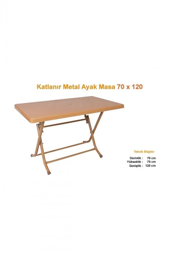 Netbazaars Plastik Katlanır Masa 70x120 Ölçülerinde