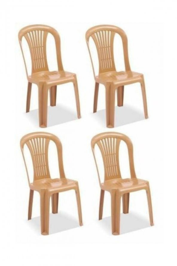 4 Adet Kolsuz Plastik Sandalye - Günün Fırsatı -