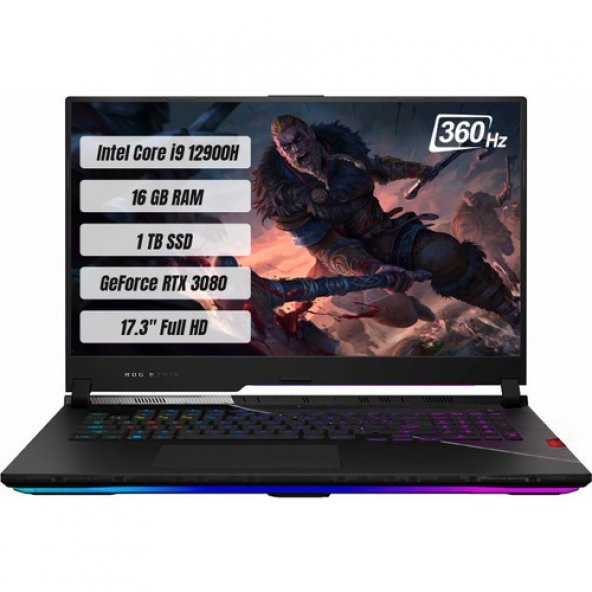Asus Rog Strix Scar 17 G733ZS-KH026 Intel Core I9 12900H 16 GB 1 Tb SSD RTX3080 360 Hz Freedos 17.3" Fhd Taşınabilir Bilgisayar