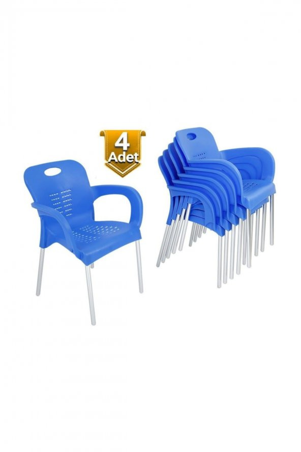 4 Adet Çok Sağlam Plastik Sandalye - Uzun Ömürlü - Günün Fırsatı - 6 Farklı Renk Seçeneği - 2