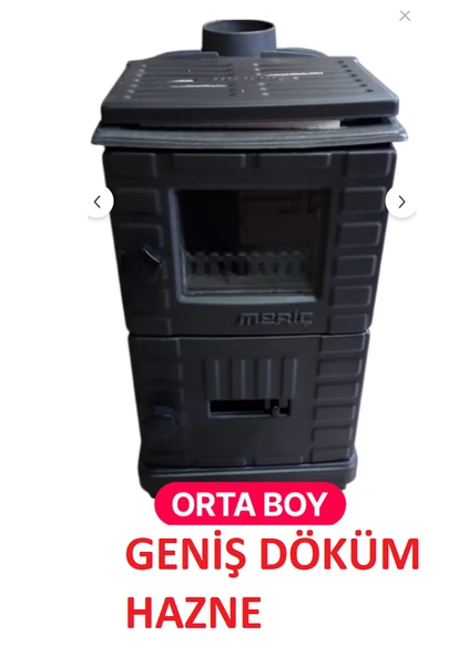 MERİÇ MİDİ Mat Şömine DÖKÜM Soba