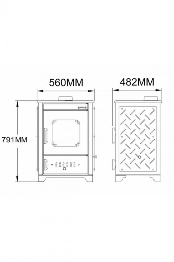 Sabah S101 Lüx Döküm Şömine Soba - 2