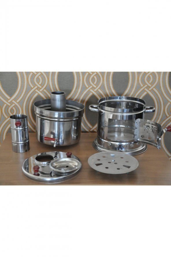 Semaver 3.5 Litre Çelik Odunlu Semaver - 3
