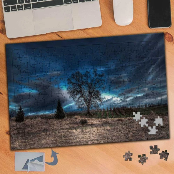 Koyu Havada Kurak Arazi 240 Parça Puzzle Yapboz Tablo-553 - 1