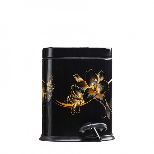 SİLİWAX ELİT DESEN-4Lü Set Pedallı Yavaş kapanır Çöp Kovası Wc Klozet Fırça Sabunluk Diş Fırçalık - 3