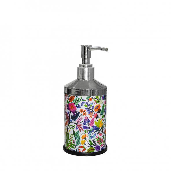 SİLİWAX BAHAR DESEN-4Lü Set Pedallı Yavaş kapanır Çöp Kovası Wc Klozet Fırça Sabunluk Diş Fırçalık - 5