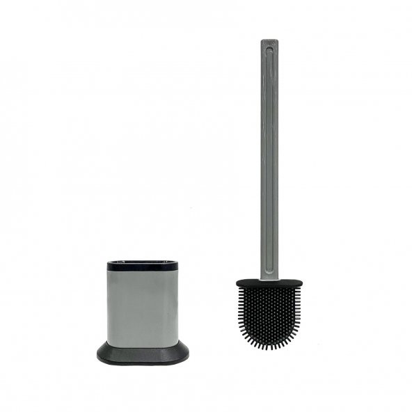 SİLİWAX MASTER GRİ OVAL SİLİKON TUVALET FIRÇASI - 3