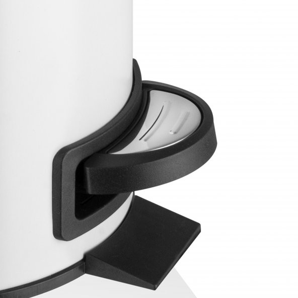 SİLİWAX ELİT İKİLİ BANYO SETİ - BEYAZ ( 3LT ÇÖP KOVASI + TUVALET FIRÇASI ) - 4