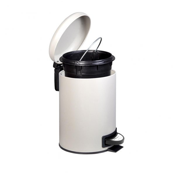 SİLİWAX 5 LT ELİT BEJ ÇÖP KOVASI - YAVAŞ KAPANIR - 3