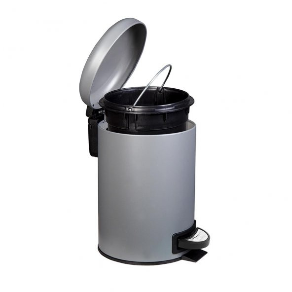 SİLİWAX 5 LT ELİT GRİ ÇÖP KOVASI - YAVAŞ KAPANIR - 3