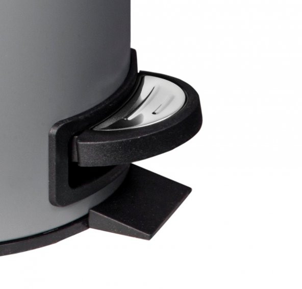 SİLİWAX ELİT İKİLİ BANYO SETİ - GRİ ( 3LT ÇÖP KOVASI + TUVALET FIRÇASI ) - 4