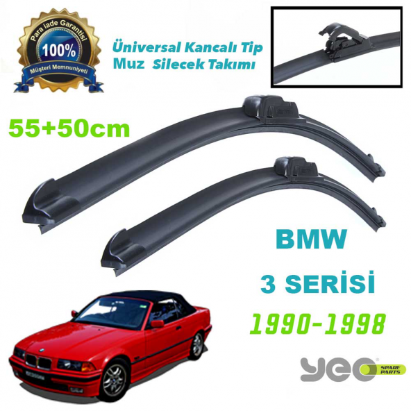 BMW 3 Serisi 1990-1998 Yeo Aeroflex Muz Silecek Takımı ürün görseli 1