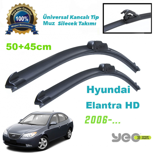 Hyundai Elantra YEO Aeroflex Muz Silecek Takımı ürün görseli 1