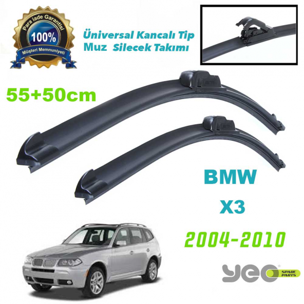 BMW X3 Yeo Aeroflex Muz Silecek Takımı ürün görseli 1