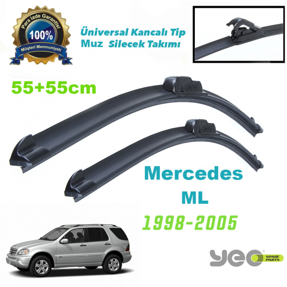 Mercedes ML Serisi YEO Aeroflex Muz Silecek Takımı ürün görseli 1