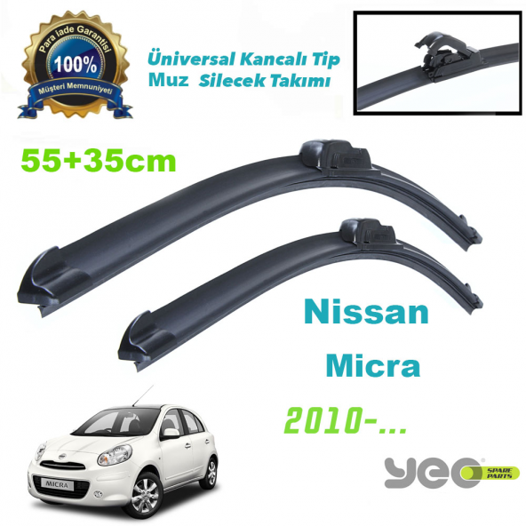 Nissan Micra Yeo Aeroflex Muz Silecek Takımı 2010- ürün görseli 1