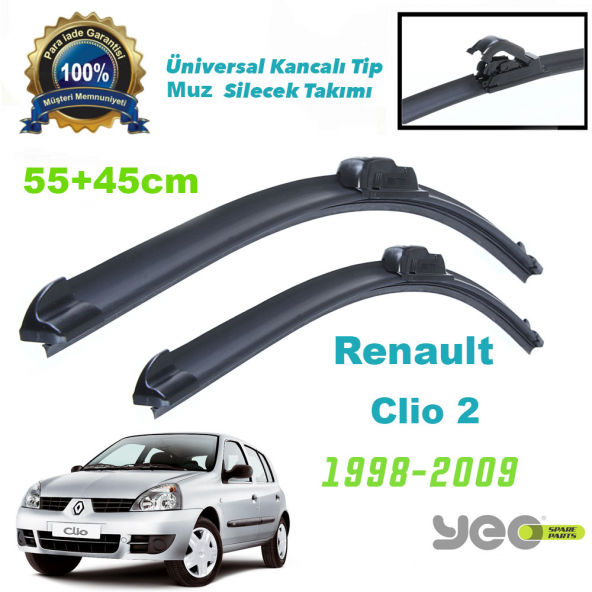 Renault Clio 2 Yeo Aeroflex Muz Silecek Takımı ürün görseli 1