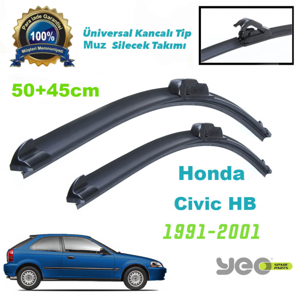 Honda Civic HB YEO Aeroflex Muz Silecek Takımı 1991-2001 ürün görseli 1