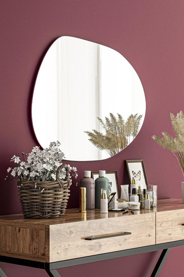 Berry 74x53CM Antre Koridor Dresuar Konsol Şifonyer Duvar Salon Banyo Wc Ofis Yatak Oda Ayna - 3