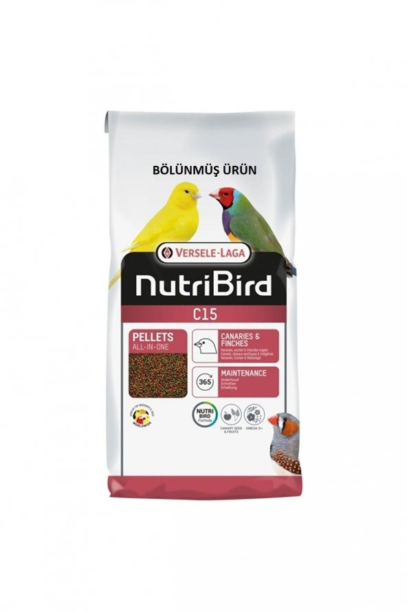 Nutribird C15 Kanarya Finch Pelet Yem 500gr Bölünmüş Ürün