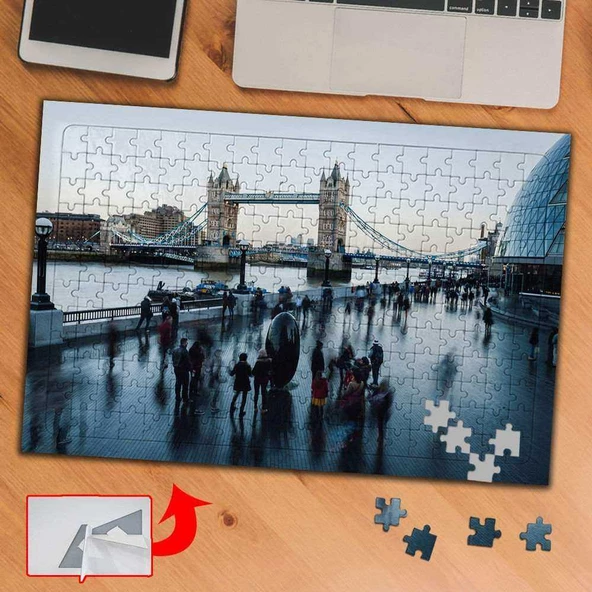Londra Şehir Görüntüsü 240 Parça Puzzle Yapboz Tablo-9039 - 1