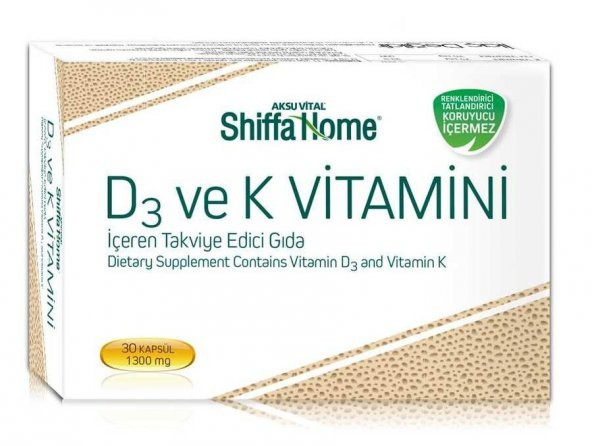 Shiffa Home D3 Ve K Vitamini - 30 Kapsül