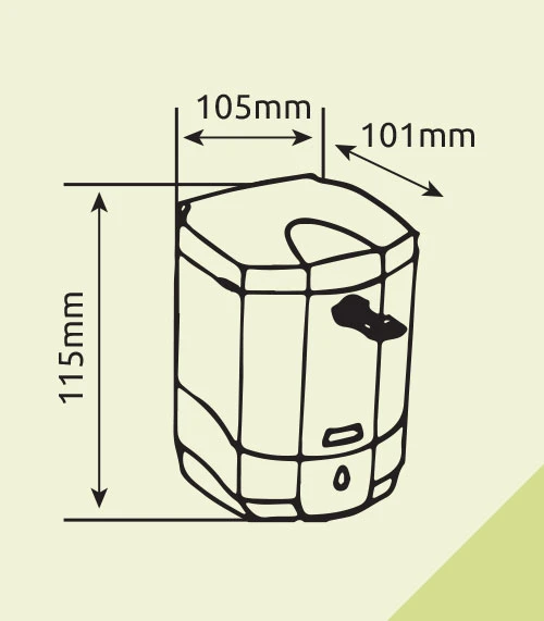 Omnipazar Xinda ZYQ80 Fotoselli Sıvı Sabun Dispenseri 800 ml - 2