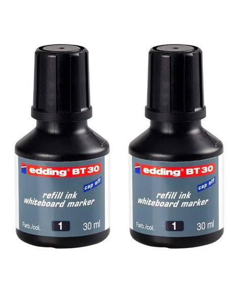 Edding Ekonomik İkili Tahta Kalemi Mürekkebi Siyah 2x30ml - 2