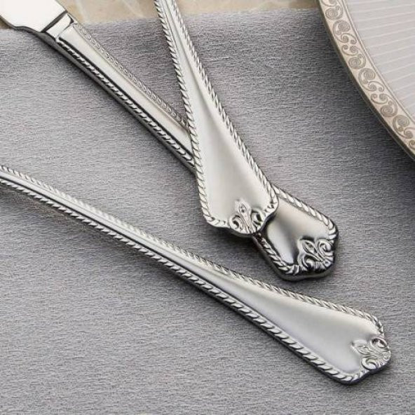 Nehir Fulya Sade 72 Parça 12 Kişilik Çatal Kaşık Bıçak Seti - 2