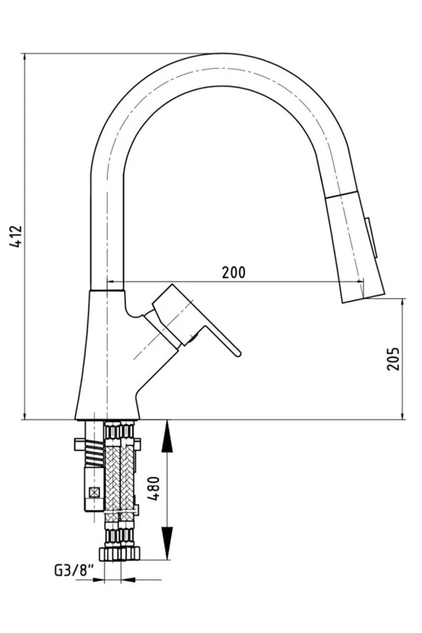 AR LIONA SPİRALİ MUTFAK EVİYE BATARYASI-102118111 - 4