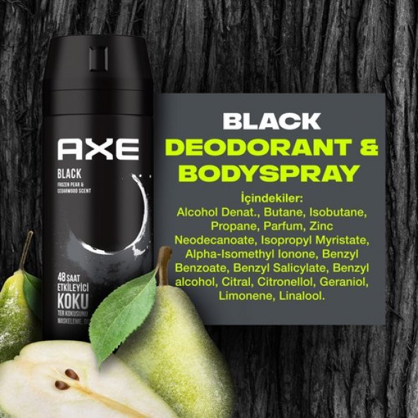 Axe Erkek Deodorant & Bodyspray Black 48 Saat Etkileyici Koku 150 Ml X3 - 8
