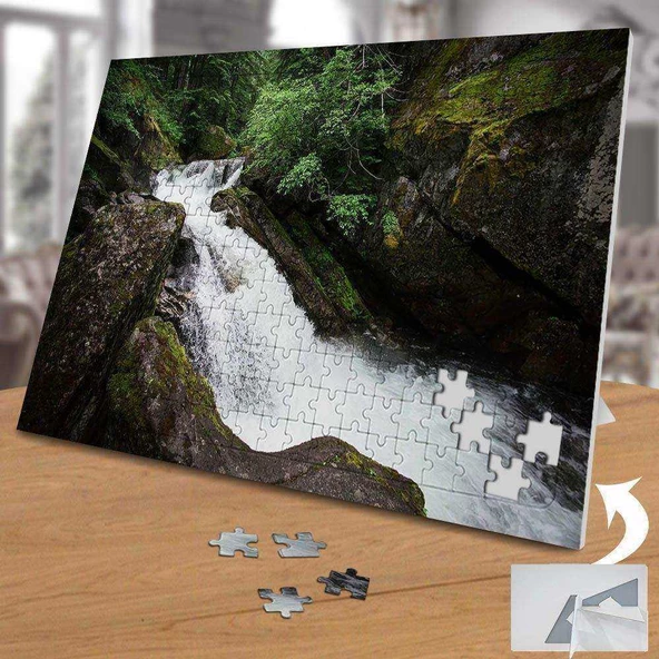 Ormanda Çağlayan Dere - Kayalıklar 240 Parça Puzzle Yapboz-75507