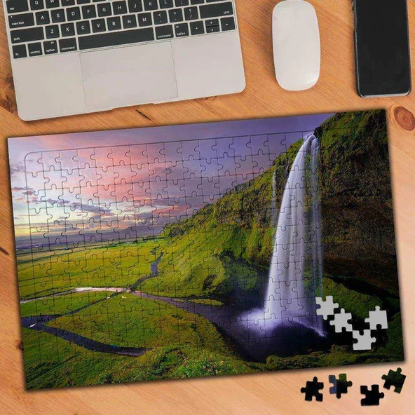 Dağların Arasındaki Çoşkulu Şelale 240 Parça Puzzle Yapboz-75217