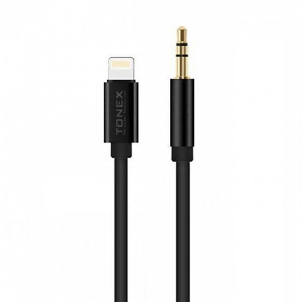 Tonex AX-02 Lightning to 3.5mm Audio AUX Ses Kablosu Siyah - 2