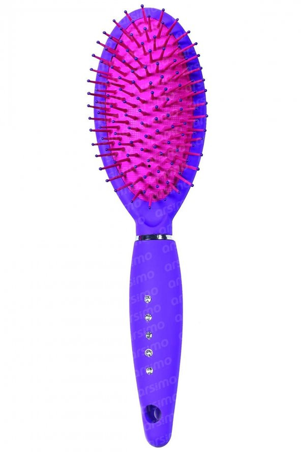Renkli Oval Saç Fırçası | Renkli Oval Saç Açma Tarama Fırçası 18 cm