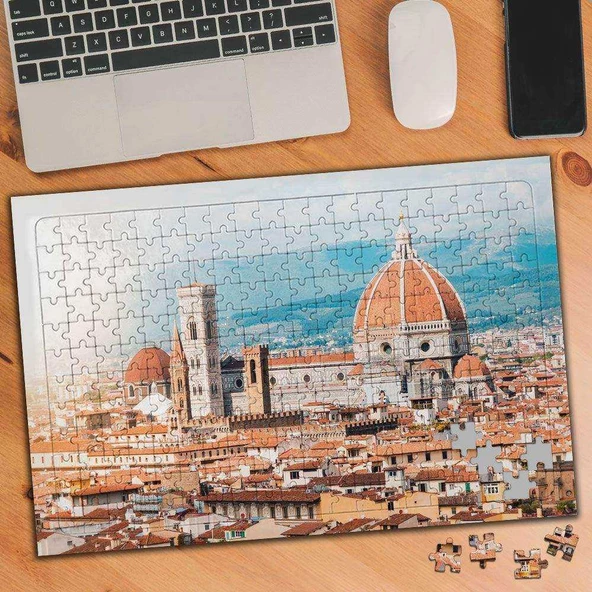 Floransa Michelangelo Meydanı İtalya 240 Parça Puzzle Yapboz-384940