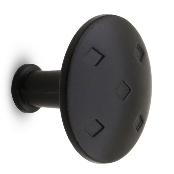 Baklavalı Düğme Çekmece Dolap Kapak Kulpu Mat Siyah Metal Kulp ürün görseli