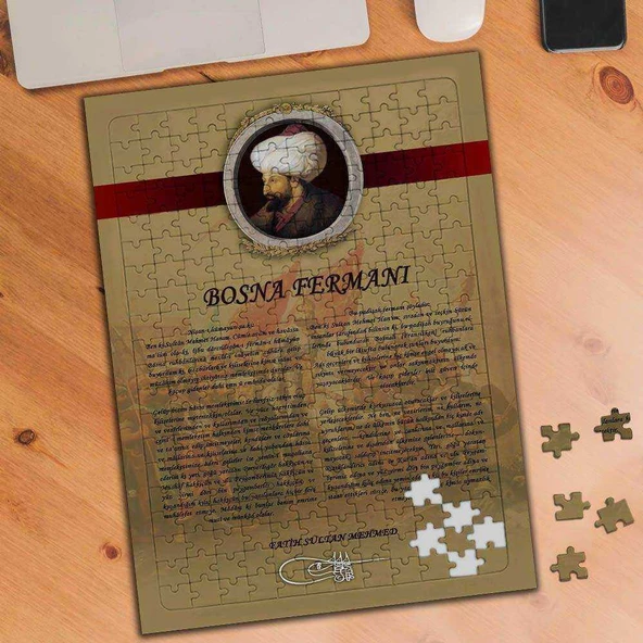 Bosna Fermanı Fatih Sultan Mehmed 240 Parça Puzzle Yapboz-74848