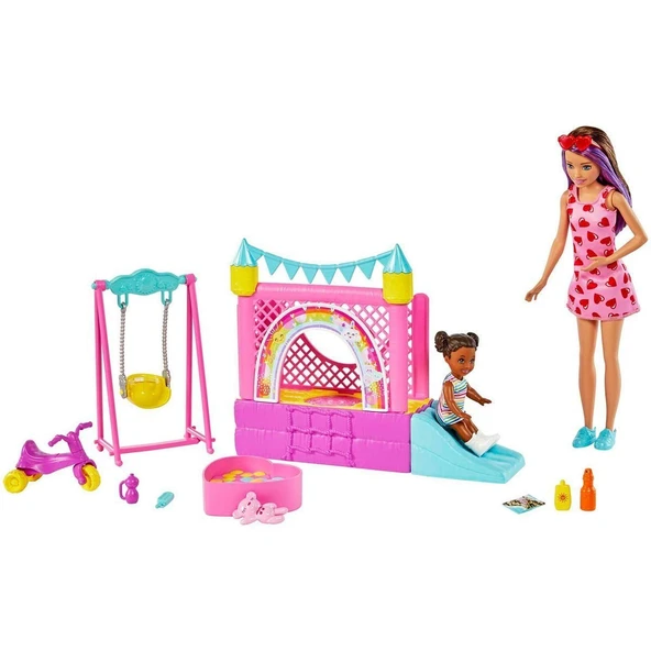 HHB67 Barbie  Bebek Bakıcısı Skipper Oyun Evi Seti - Resim 2